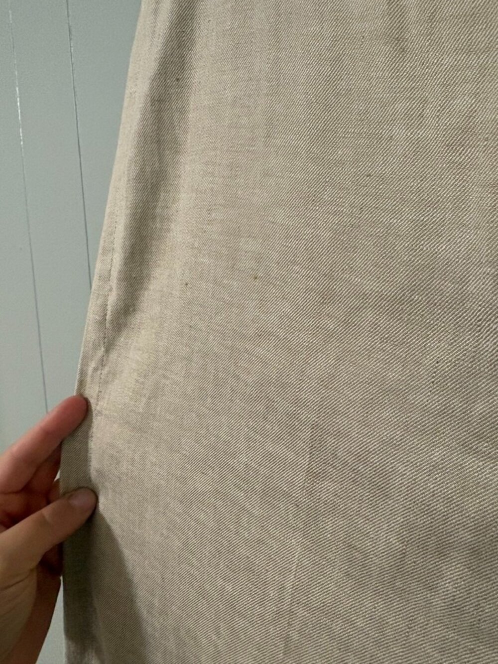 Theory Terena High Waist Wide Leg Trouser Pants Linen Blend Sierra/White Size 8 - Picture 6 of 12